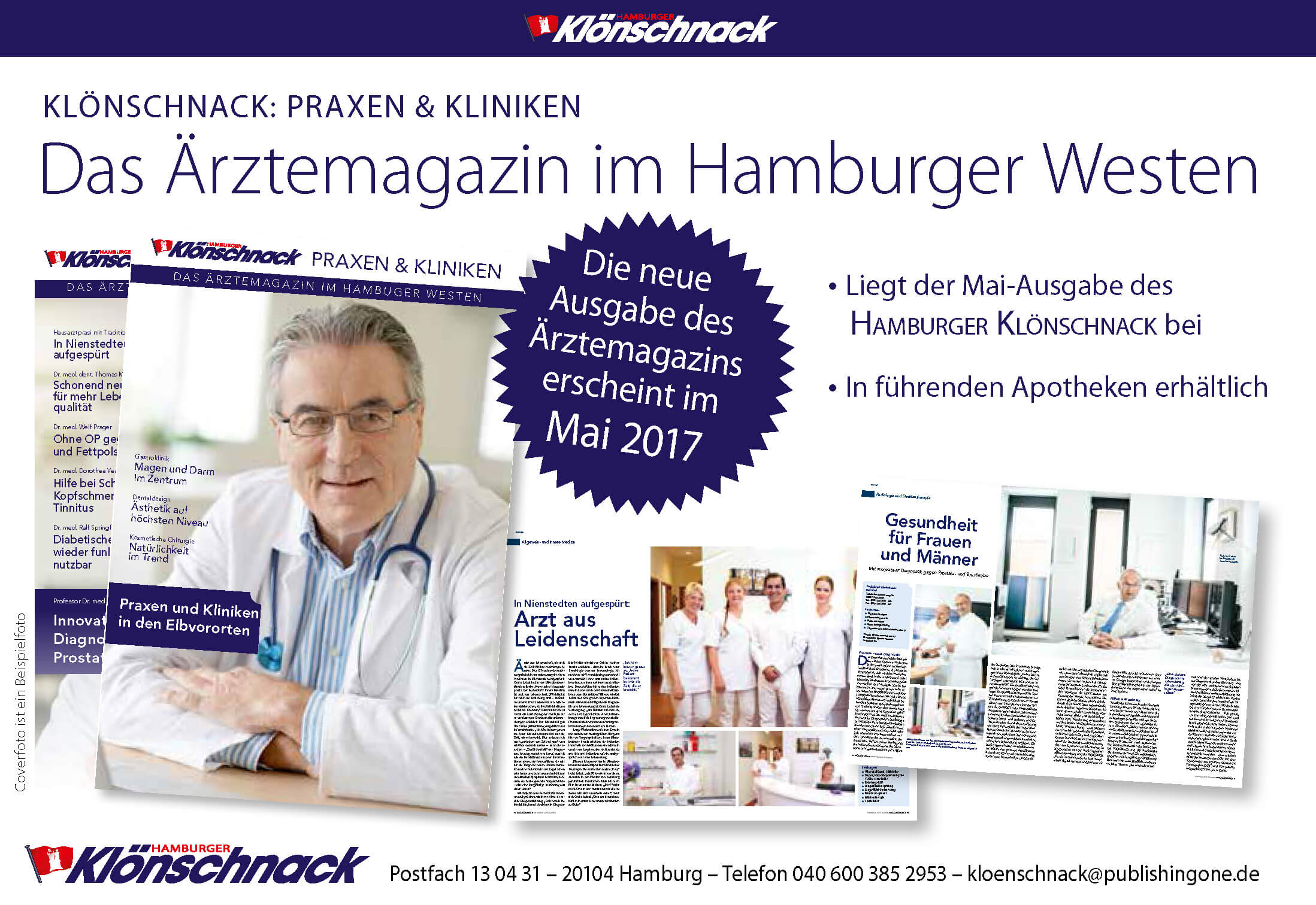 Klönschnack Praxen & Kliniken erscheint im Mai 2017